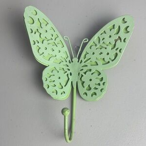 Green 3D Lace Butterfly Wall Metal Hook